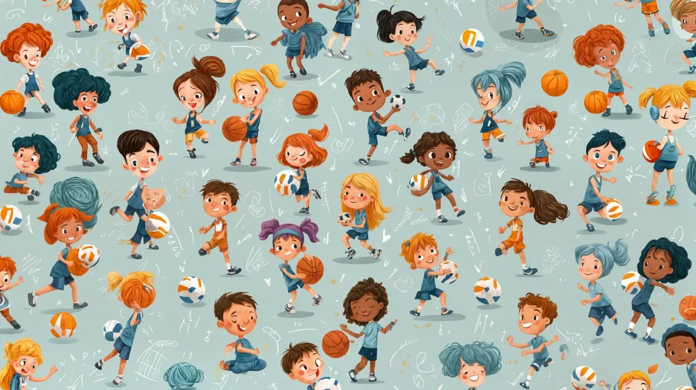 Tapety dla dzieci sportowców | Ilustracja zabawna