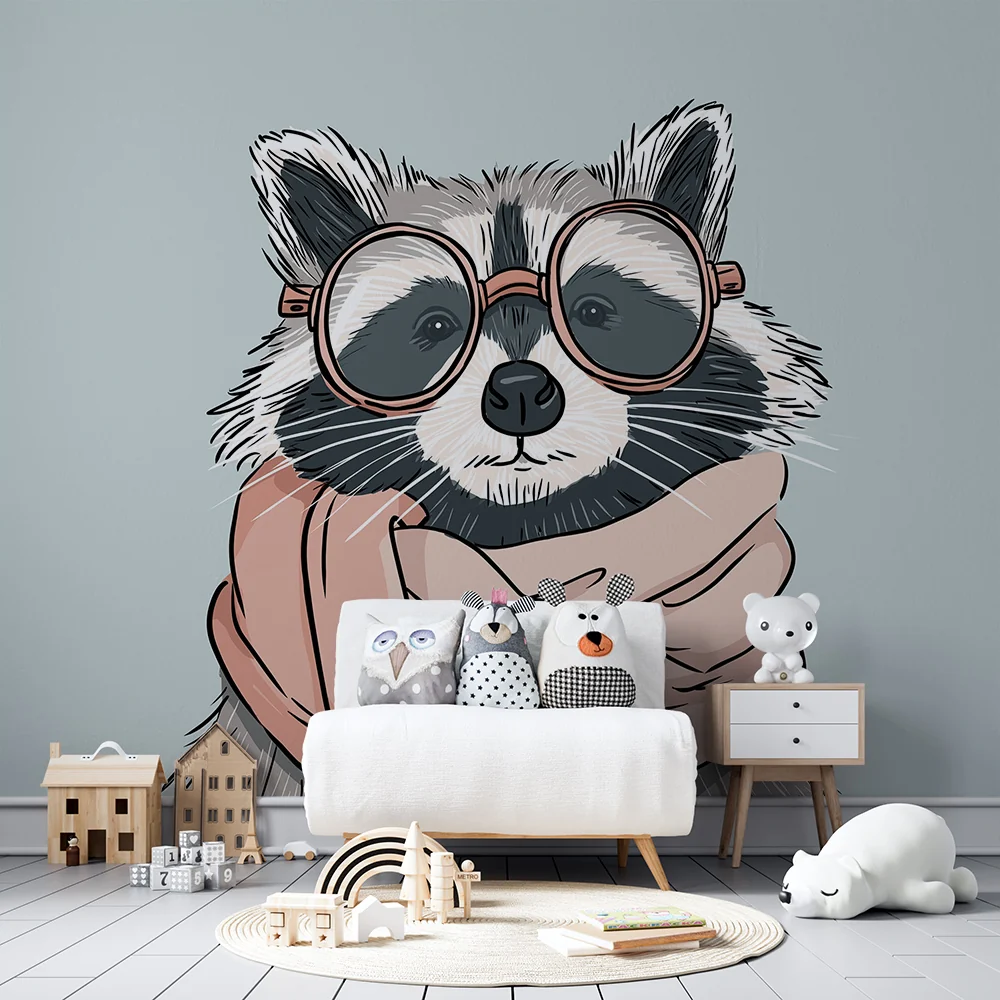 Tapety dla dzieci | Stylowy szop z okularami i szalikiem