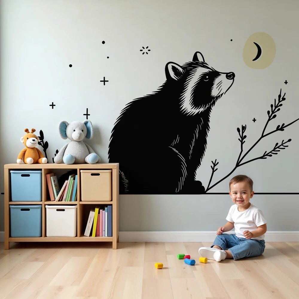 Tapety dla dzieci | Szop pod księżycem