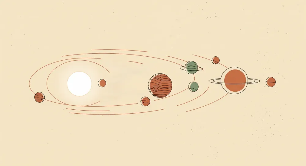 Tapety dla dzieci | Układ słoneczny z kolorowymi planetami