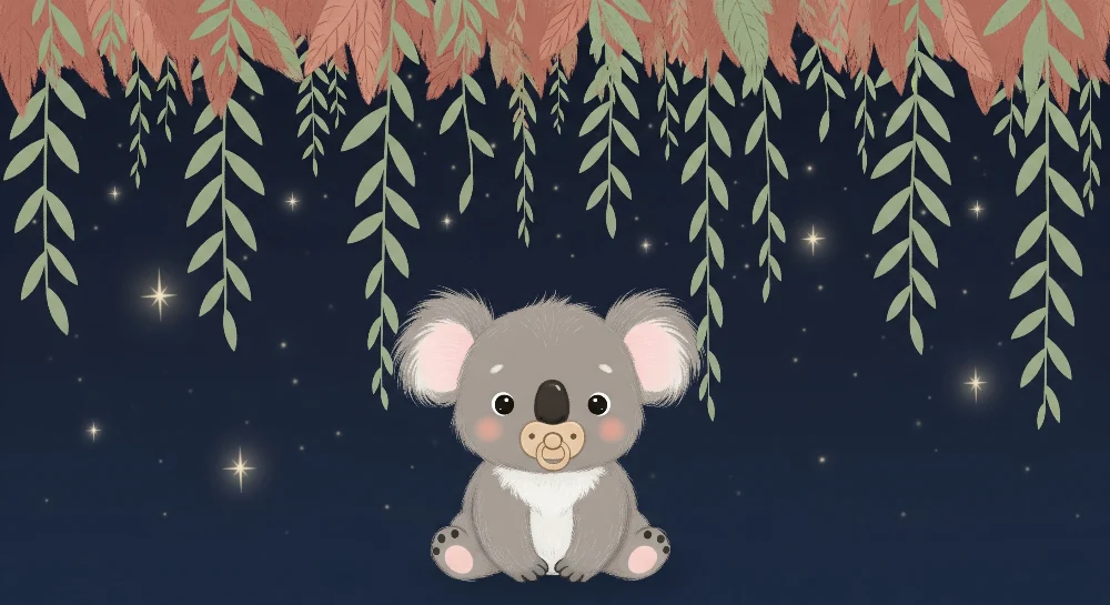Tapety dla dzieci | Uroczy koala pod gwiazdami