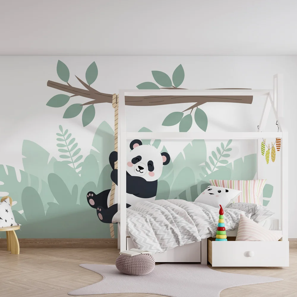 Tapety dla dzieci | Wesoły panda w dżungli