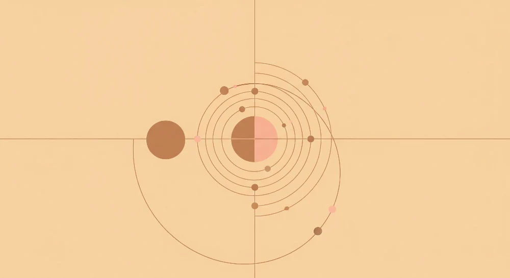 Tapety dla dzieci | Wzór geometryczny z orbitami i delikatnymi kolorami