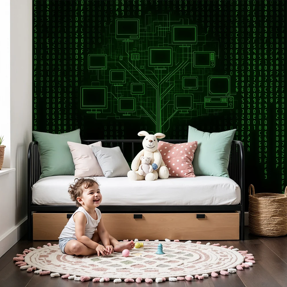 Tapety dla dzieci | Zielone drzewo technologiczne