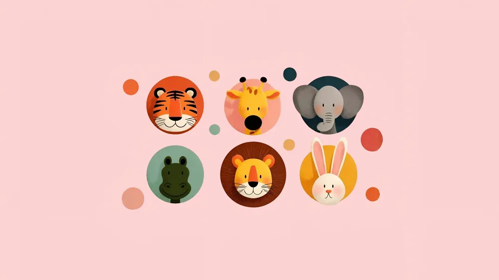 Tapety dla dzieci zwierzęta | Zabawny design dla dzieci