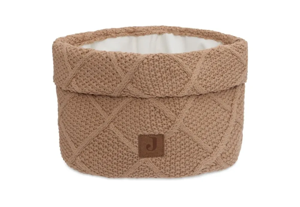 Jollein Koszyk towarów Check Knit Biscuit