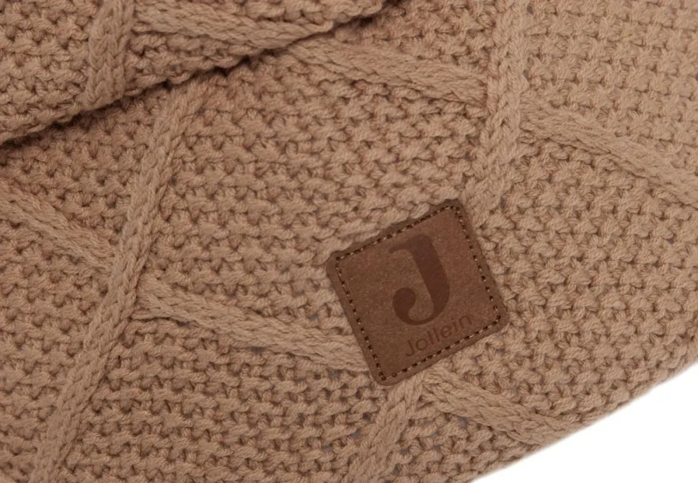 Jollein Koszyk towarów Check Knit Biscuit