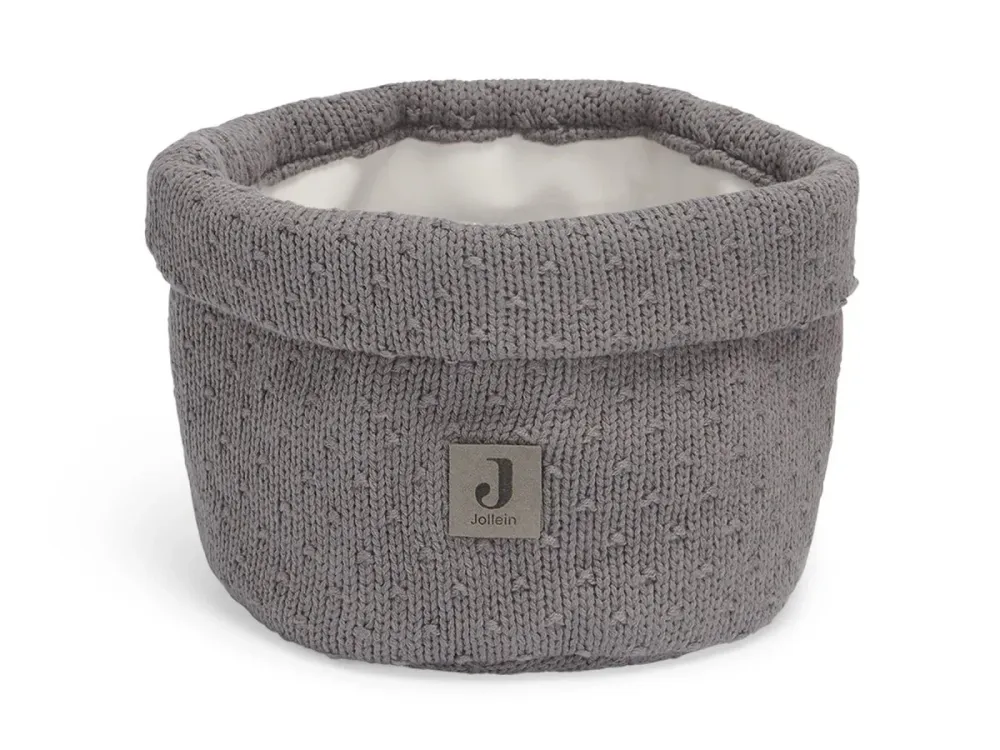 Jollein Koszyk na towary Bliss Knit Storm Grey