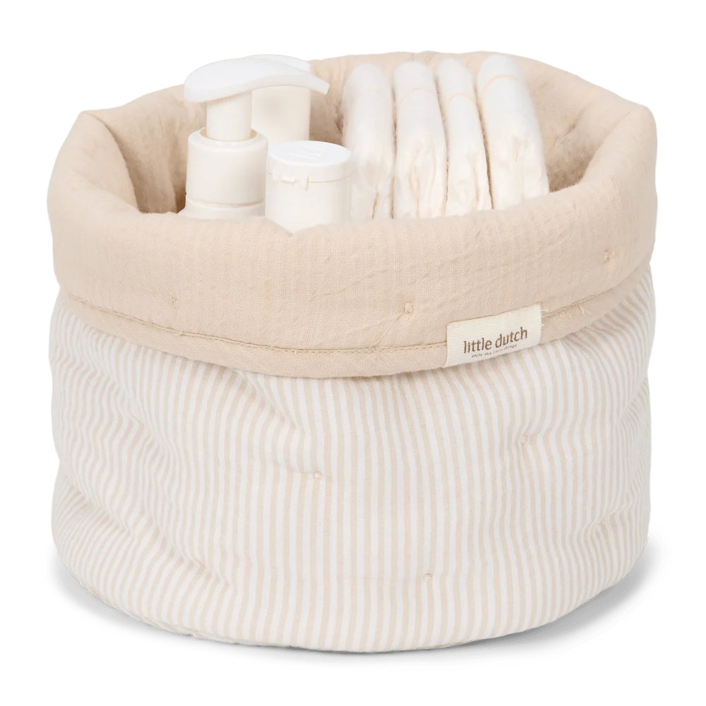 Little Dutch Koszyk towarowy Pure Soft Beige Stripe Small