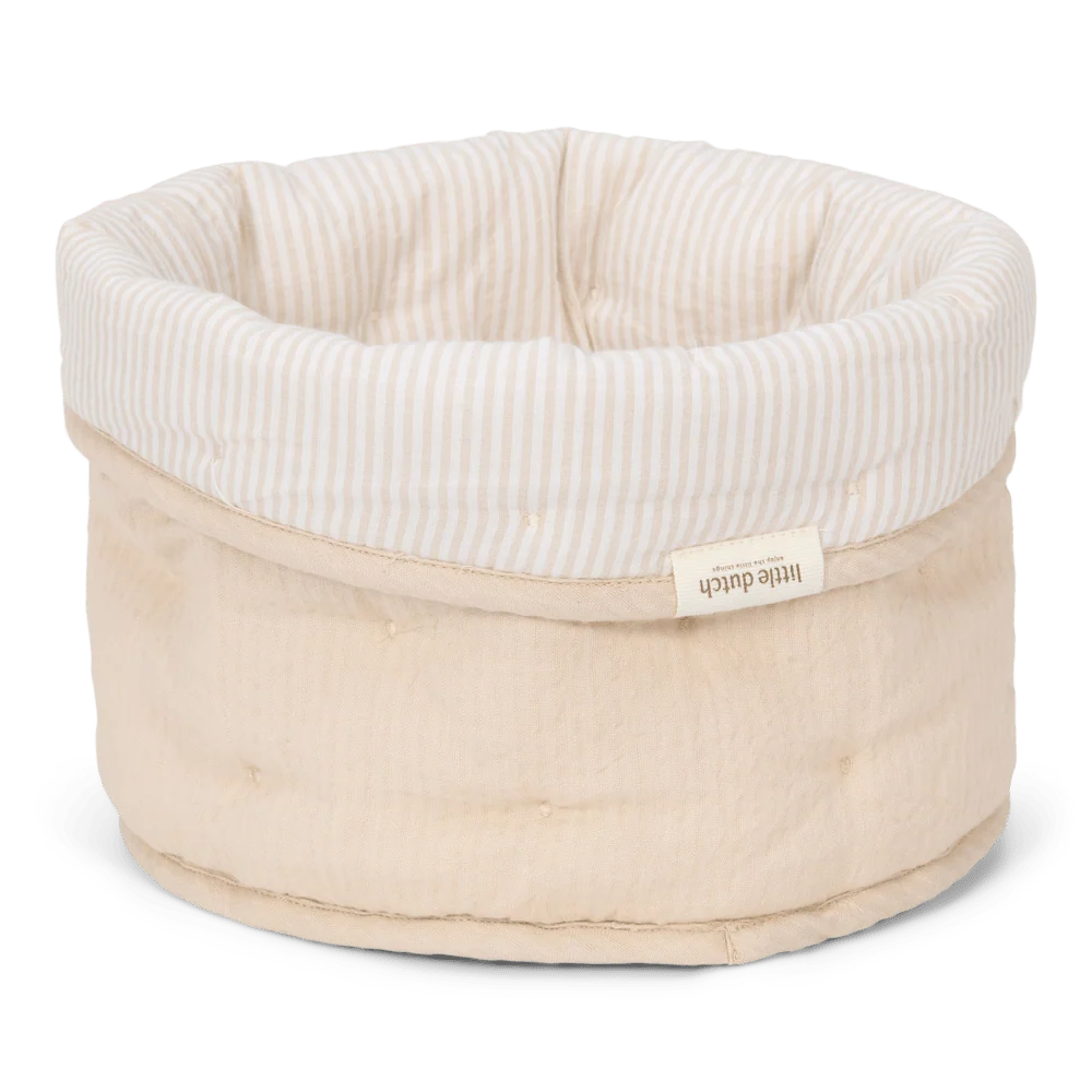 Little Dutch Koszyk towarowy Pure Soft Beige Stripe Small