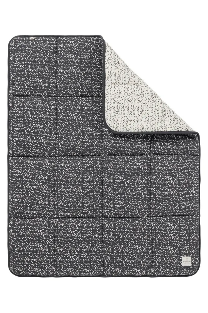 Noppies Fantazyjny kocyk do kojca w kropki dwustronny Kute żelazo 75x95cm