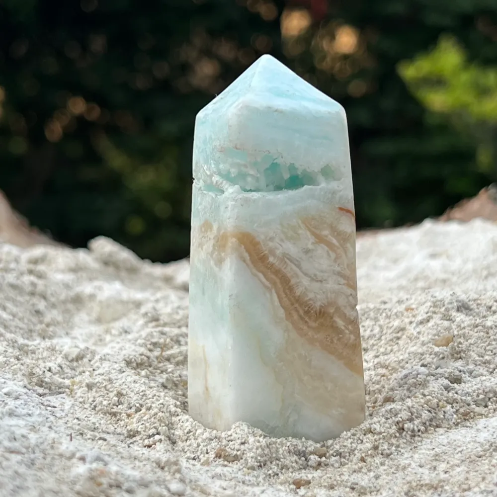 Tower/Obelisc Calcit Blue Caribbean M7