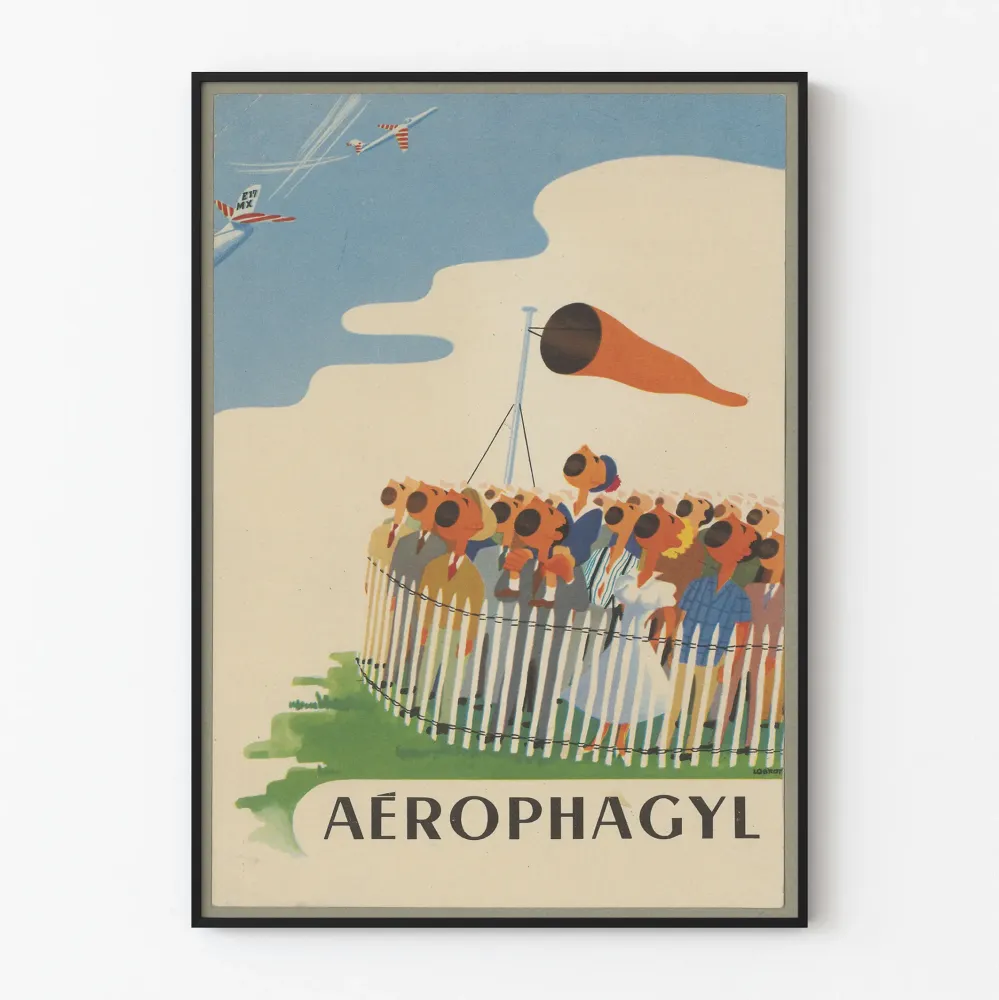Vintage plakat érophagie - Plakat dekoracji ściennej lotnictwa retro