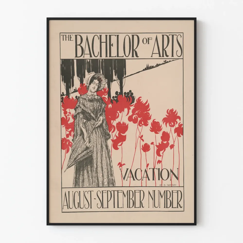 Vintage plakat Bachelor Arts - Elegancka dekoracja ścienna