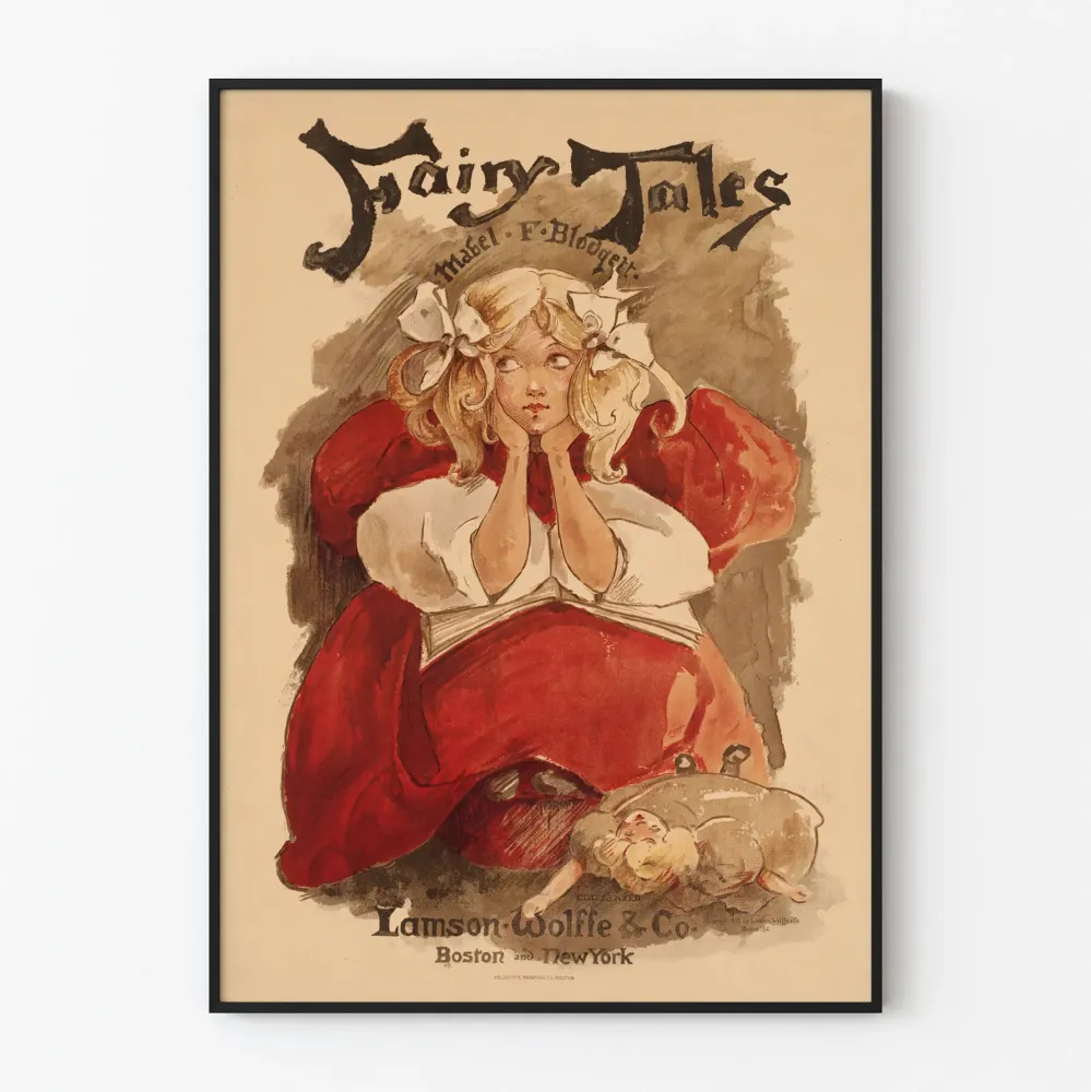 Vintage plakat Baśnie autorstwa Mabel F. Blodgett do dekoracji ścian dziecięcych