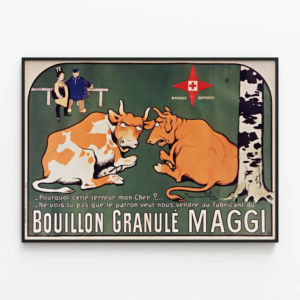 Vintage plakat Bouillon Maggi - Retro dekoracja ścienna
