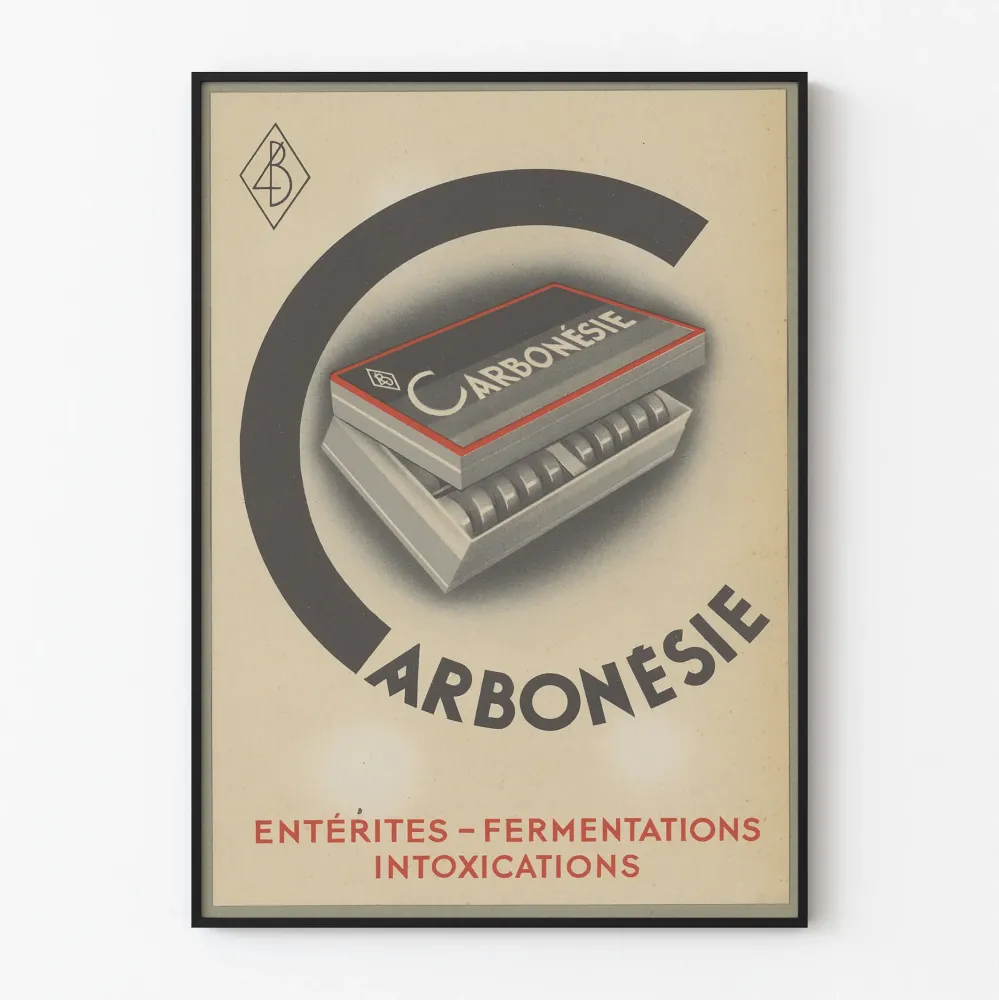 Vintage plakat Carbonésie do dekoracji ściennych w stylu retro
