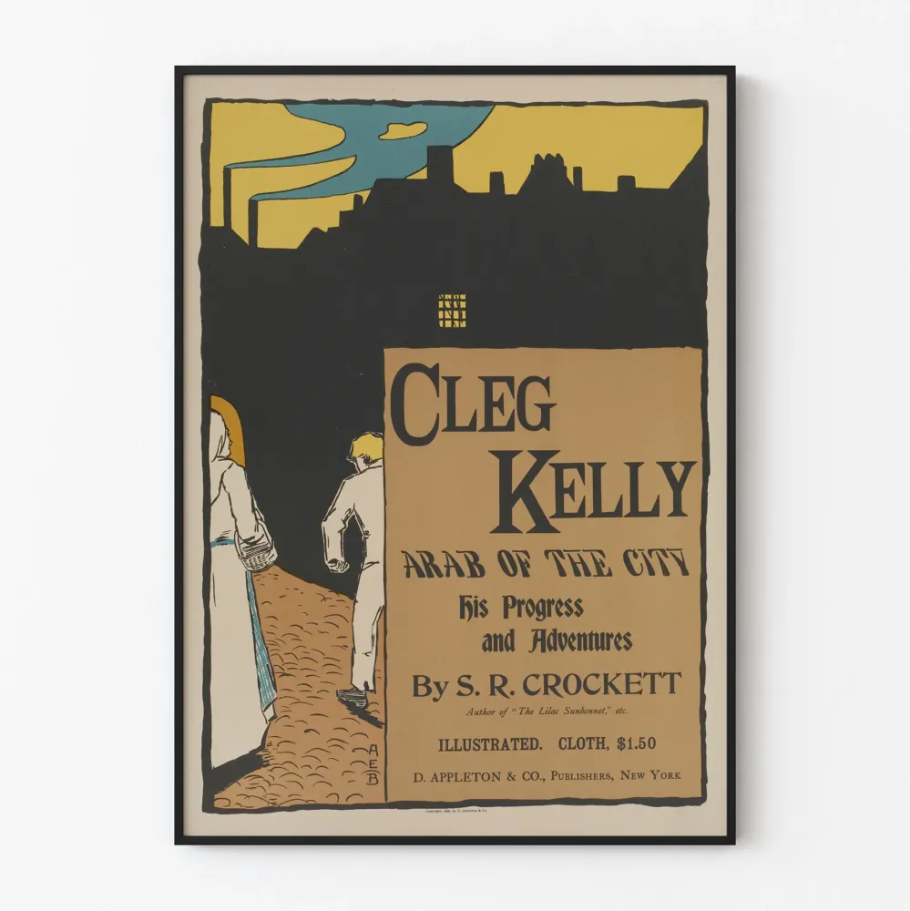 Vintage plakat Cleg Kelly Arab miasta, retro dekoracja ścienna