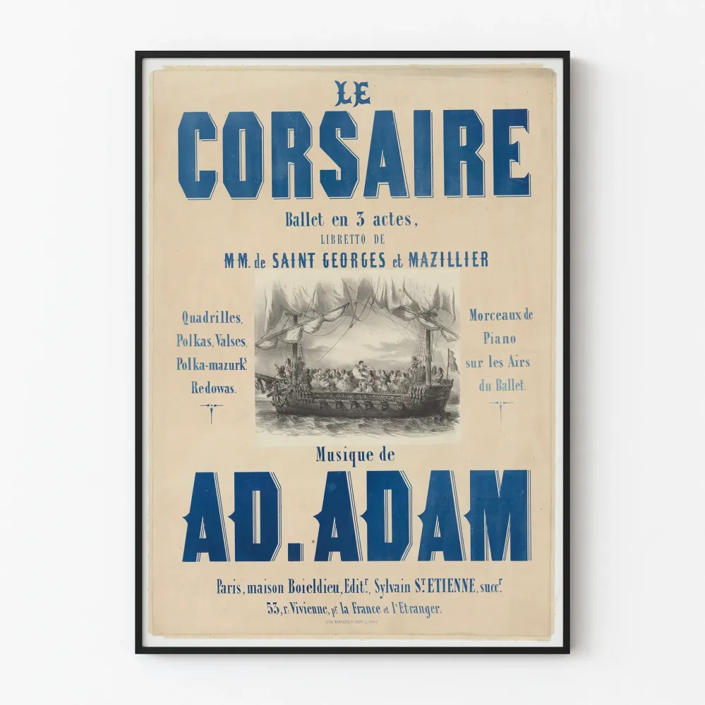 Vintage plakat Le Corsaire - Klasyczna dekoracja ścienna
