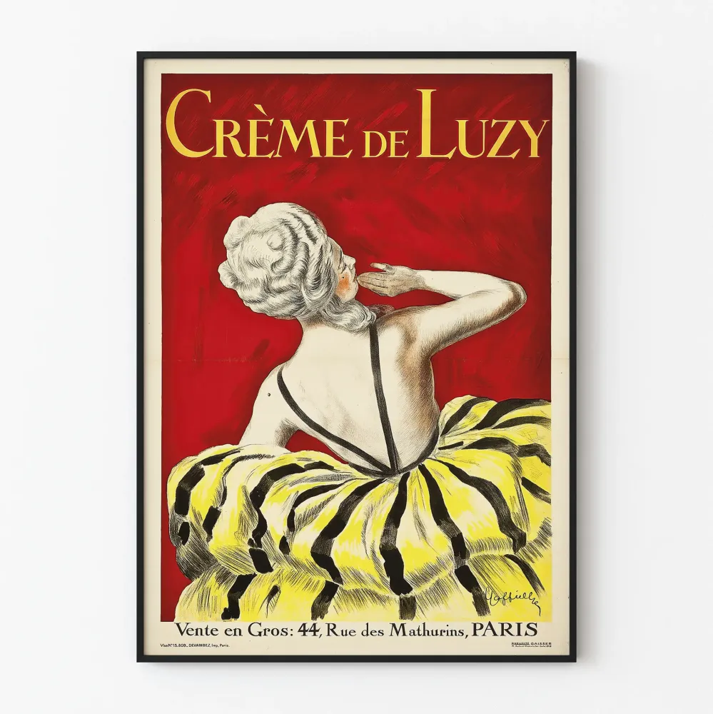 Vintage plakat Crème de Luzy do eleganckiej dekoracji ściennej