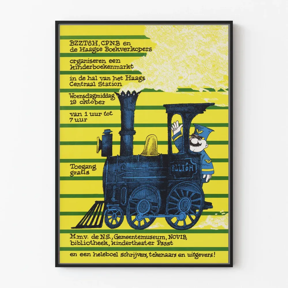Vintage plakat dekoracji ściennej rynek książek dla dzieci