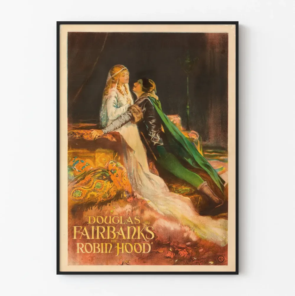 Vintage plakat dekoracyjny na ścianę Robin Hood z Douglas Fairbanks