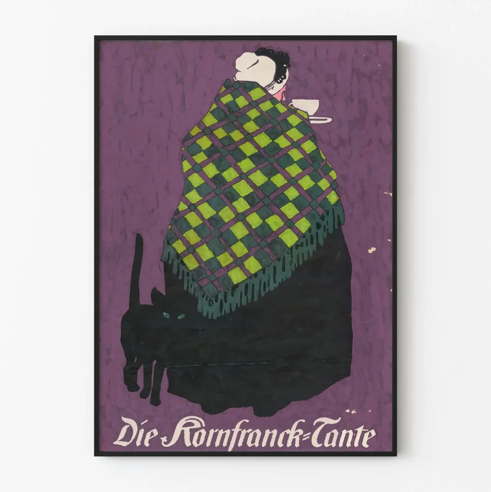 Vintage plakat Die Kornfranck Tante - Oryginalna dekoracja ścienna