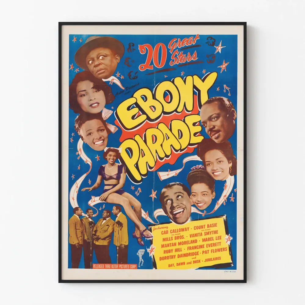 Vintage plakat Ebony Parade - Plakat dekoracji ściennej w stylu retro