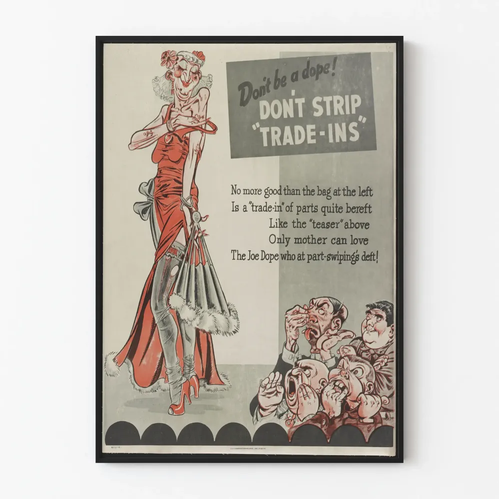 Vintage plakat edukacyjny „Nie bądź głupkiem” do dekoracji ściennych