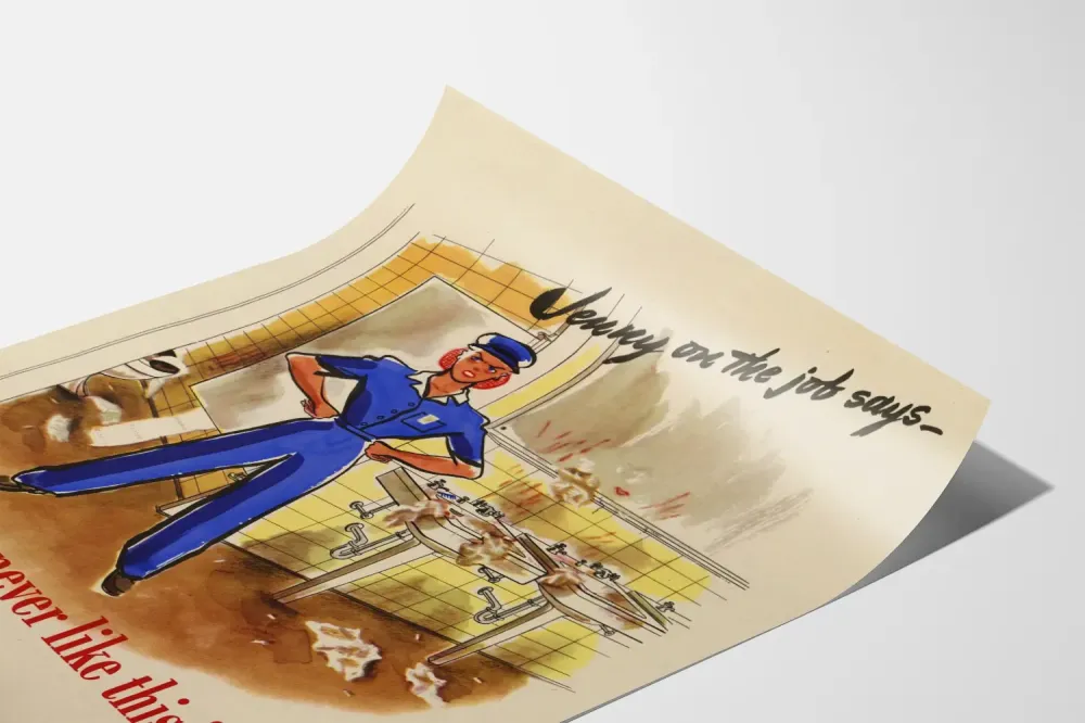 Vintage plakat edukacyjny na temat czystości toalet