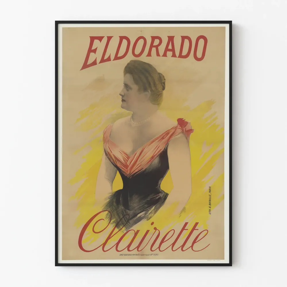 Vintage plakat Eldorado Clairette elegancka dekoracja ścienna