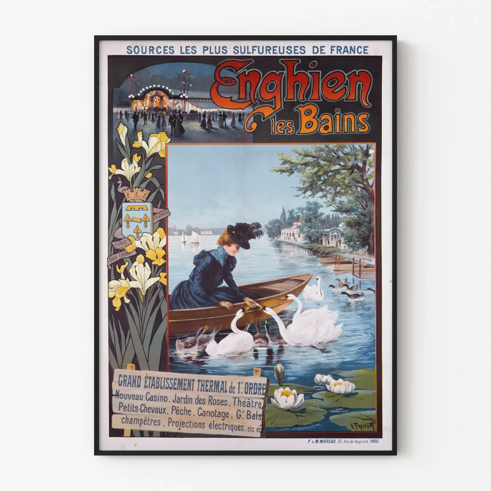 Vintage plakat Enghien-les-Bains - Elegancka dekoracja ścienna