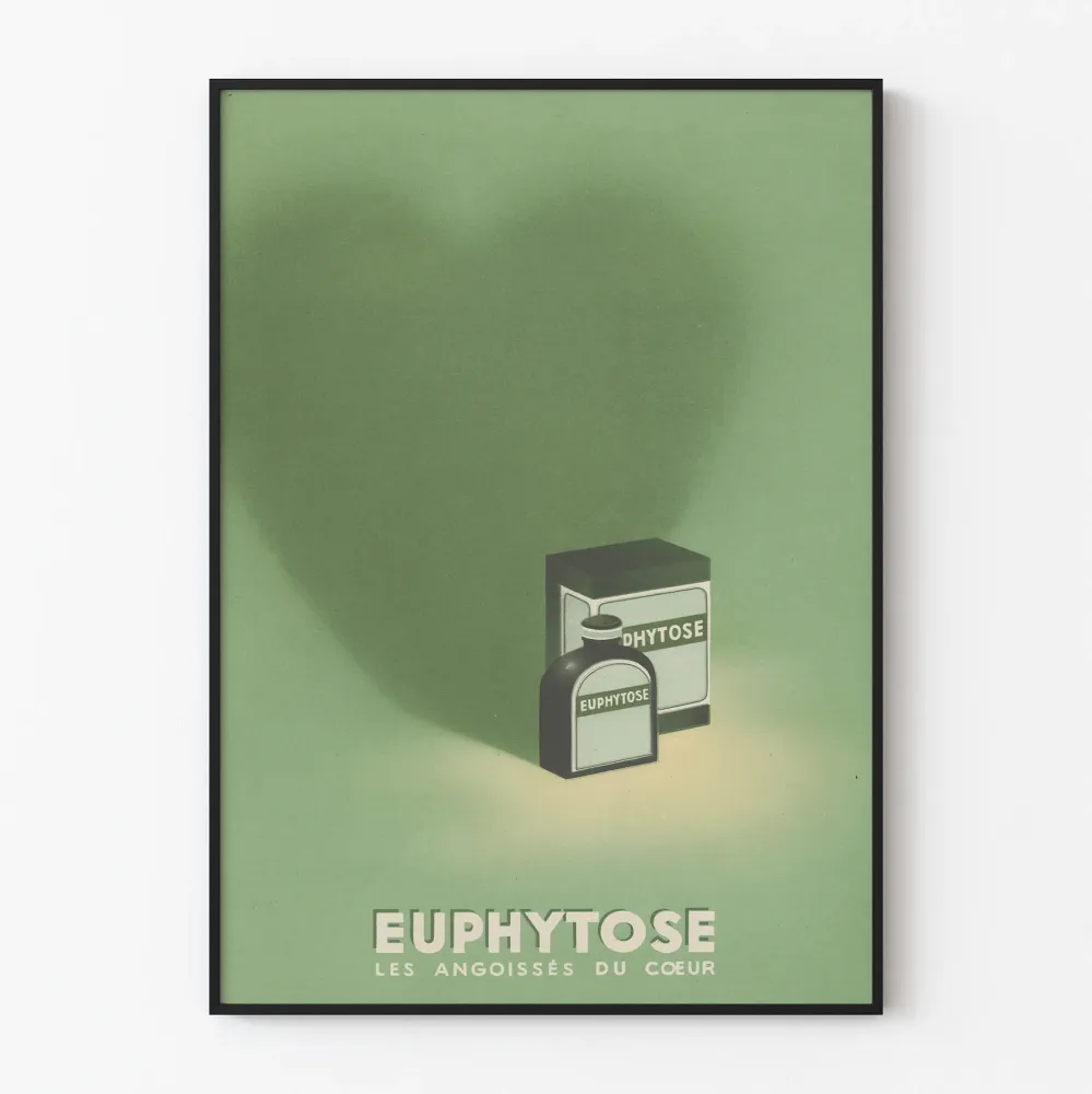 Vintage plakat Euphytose do relaksującej dekoracji ściennej