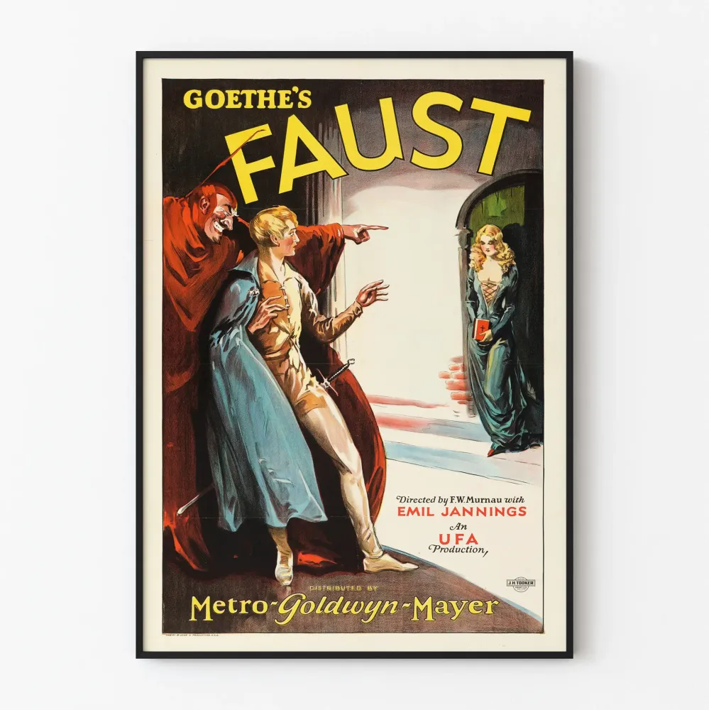 Vintage plakat Faust Goethe - Klasyczna dekoracja ścienna filmowa