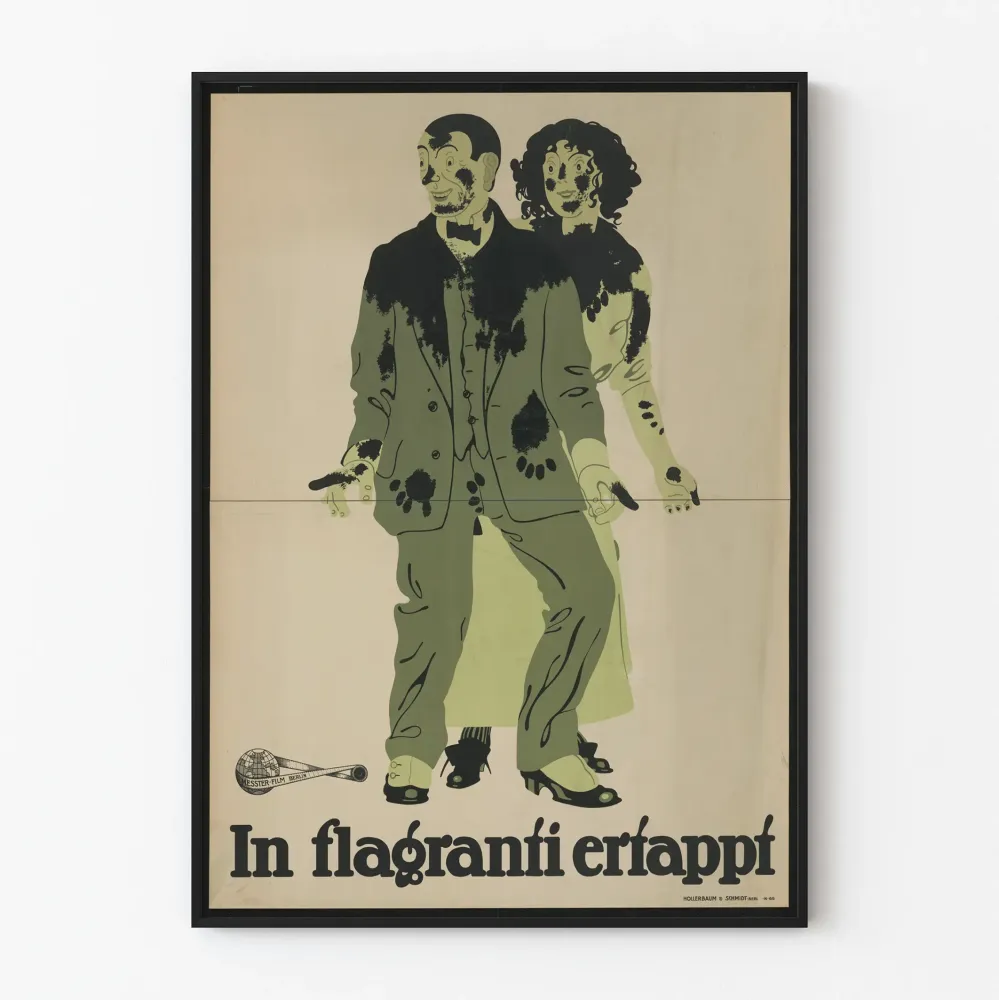 Vintage plakat flagranti przyłapani – Oryginalna dekoracja ścienna