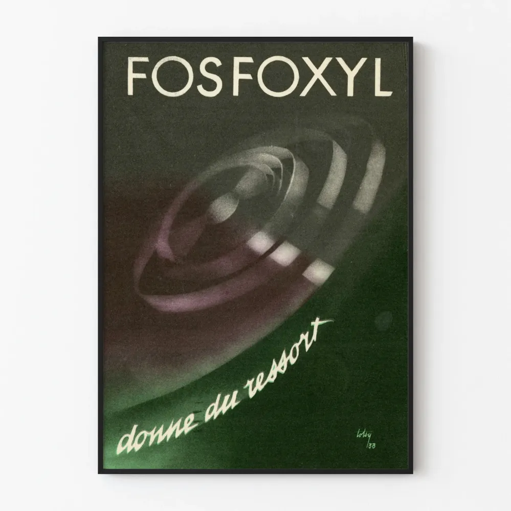 Vintage plakat Fosfoxyl do dekoracji ściennych w stylu retro