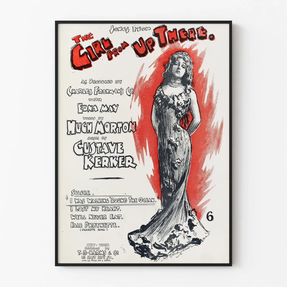 Vintage plakat Girl From Up There - Elegancka dekoracja ścienna