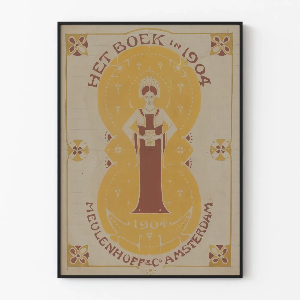 Vintage plakat Het Boek z 1904 roku - Artystyczna dekoracja ścienna