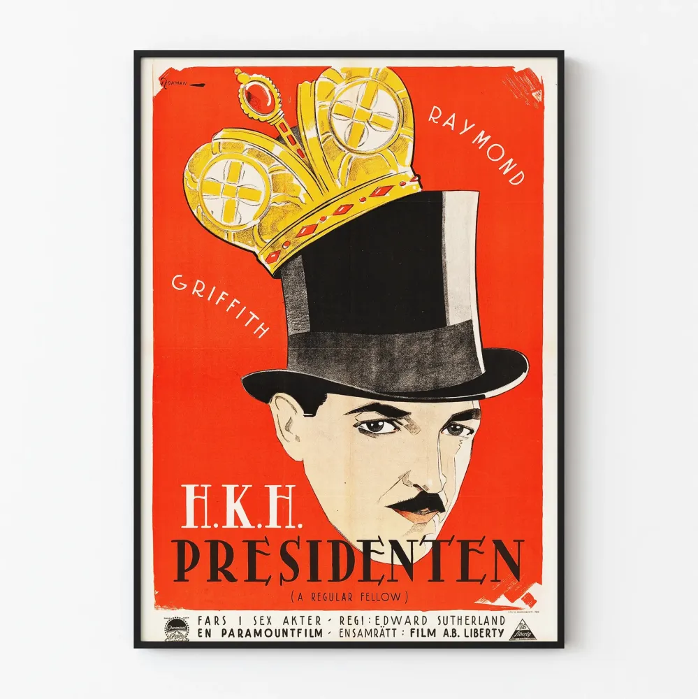 Vintage plakat HKH Presidenten - Retro dekoracja ścienna