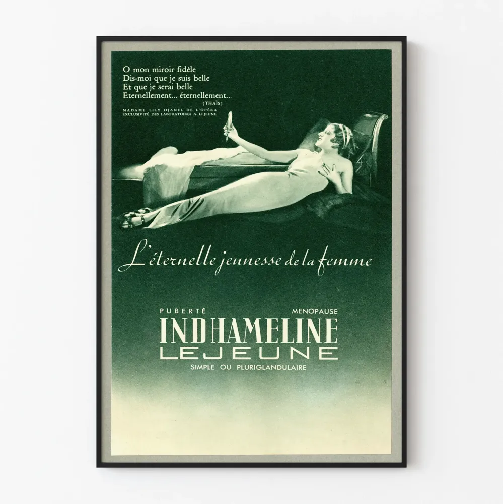 Vintage plakat Indhameline Lejeune - Elegancka i retro dekoracja ścienna