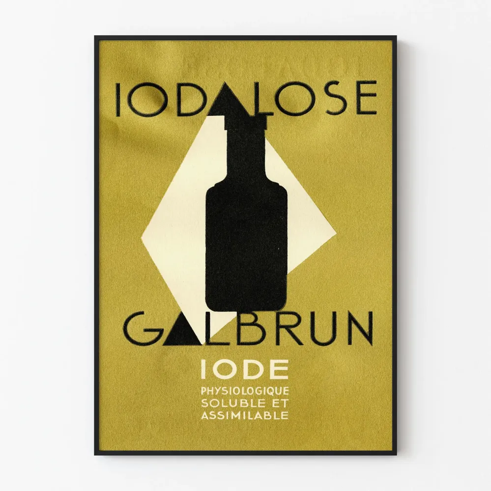 Vintage plakat Iodalose Galbrun do dekoracji ściennych
