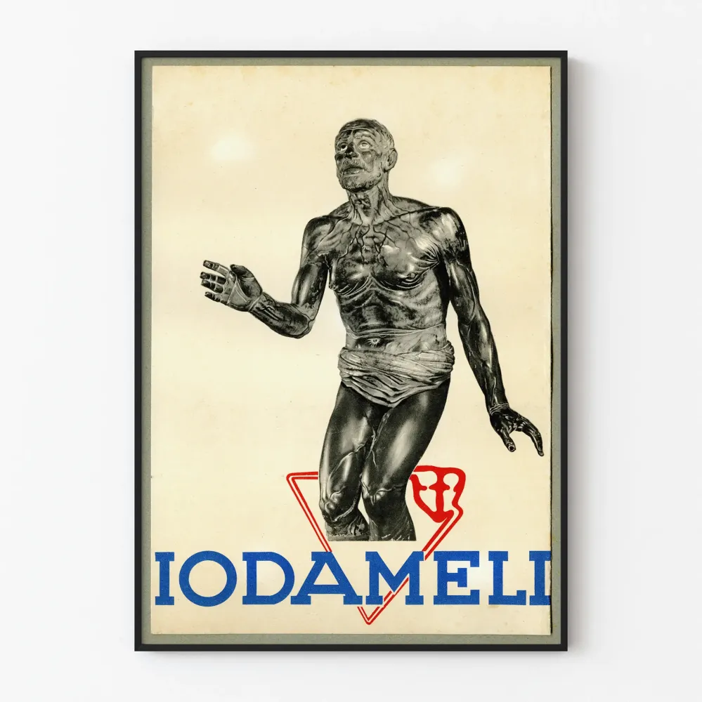 Vintage plakat Iodameli do dekoracji ściennych z dawnych czasów