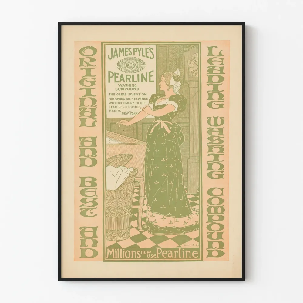 Vintage plakat James Pyle's Pearline do dekoracji ściennych