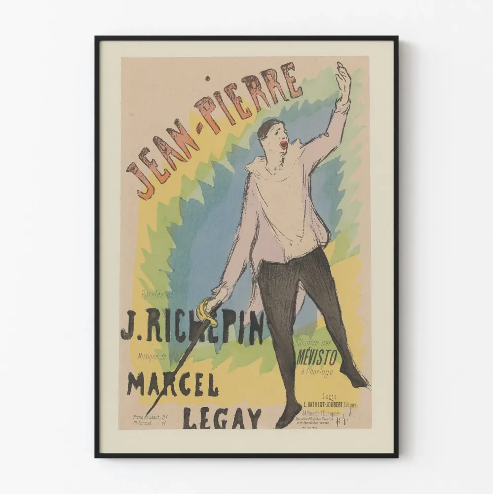Vintage plakat Jean-Pierre do dekoracji ściennych Artem Legrand