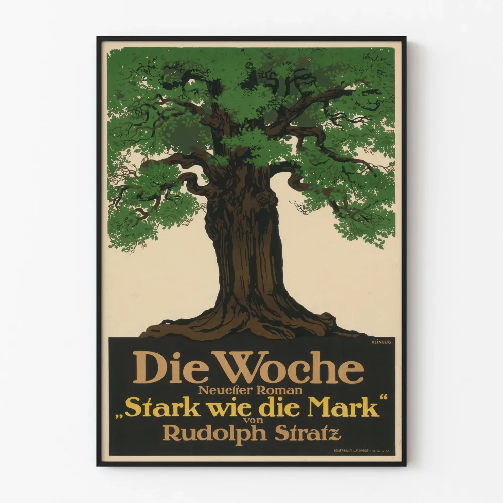 Vintage plakat majestatyczne drzewo - Elegancka dekoracja ścienna