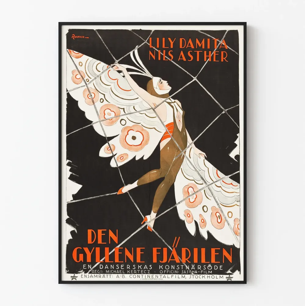 Vintage plakat La Papillon Doré - Elegancka dekoracja ścienna