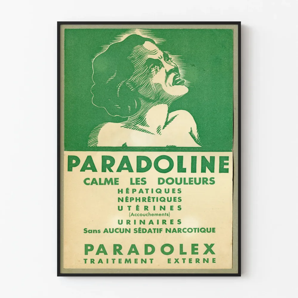 Vintage plakat Paradoline - plakat reklamowy do dekoracji ścian w stylu retro