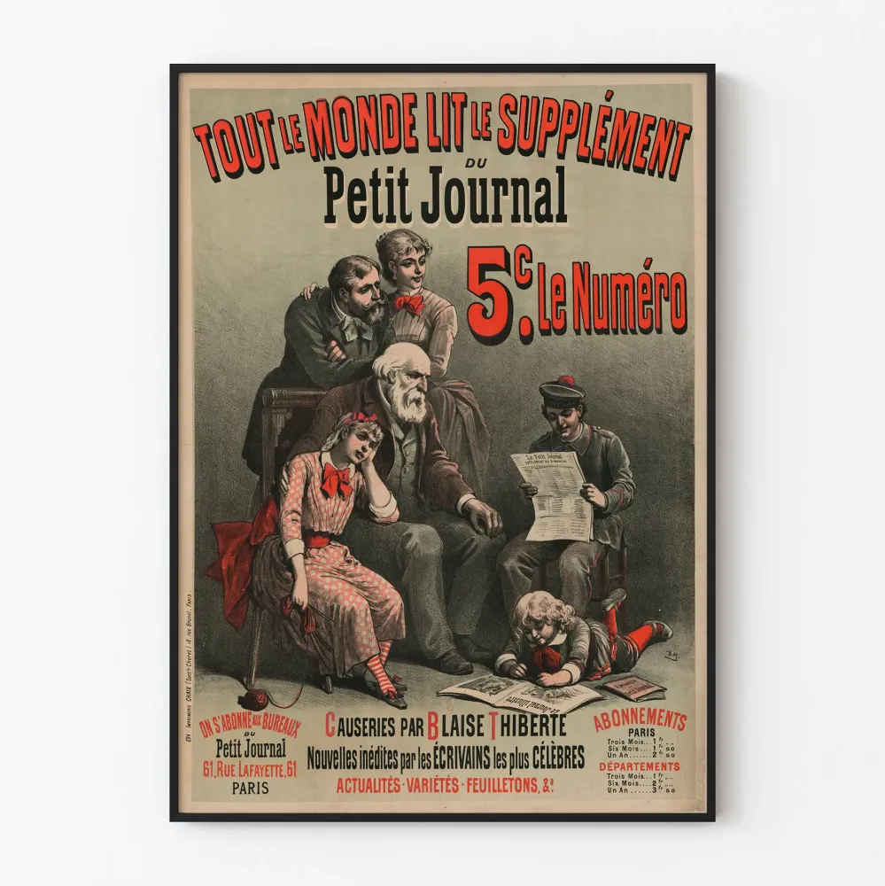 Vintage plakat Le Petit Journal - Zabytkowa dekoracja ścienna