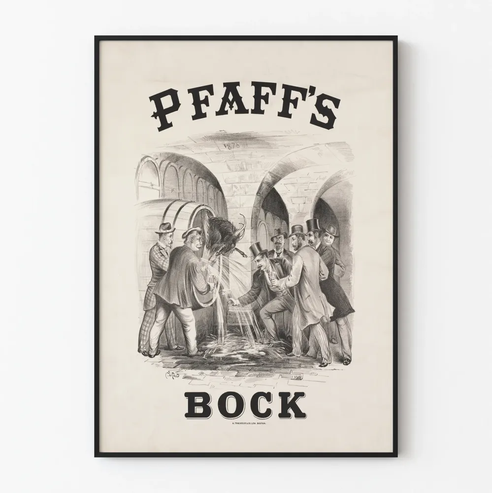 Vintage plakat Pfaff's Bock do dekoracji ściennej