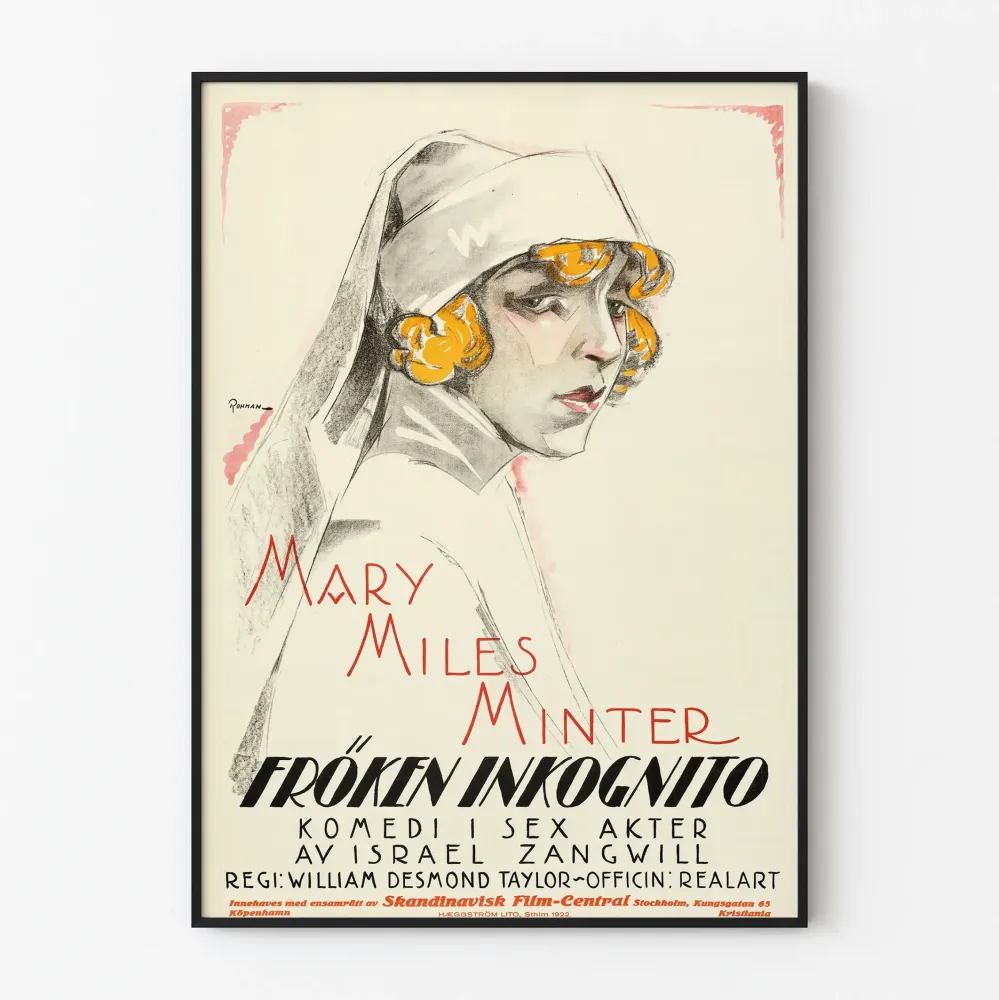 Vintage plakat pielęgniarki Marjorie - Elegancka dekoracja ścienna